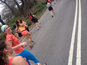 me running the More Fitness Half in Central Park